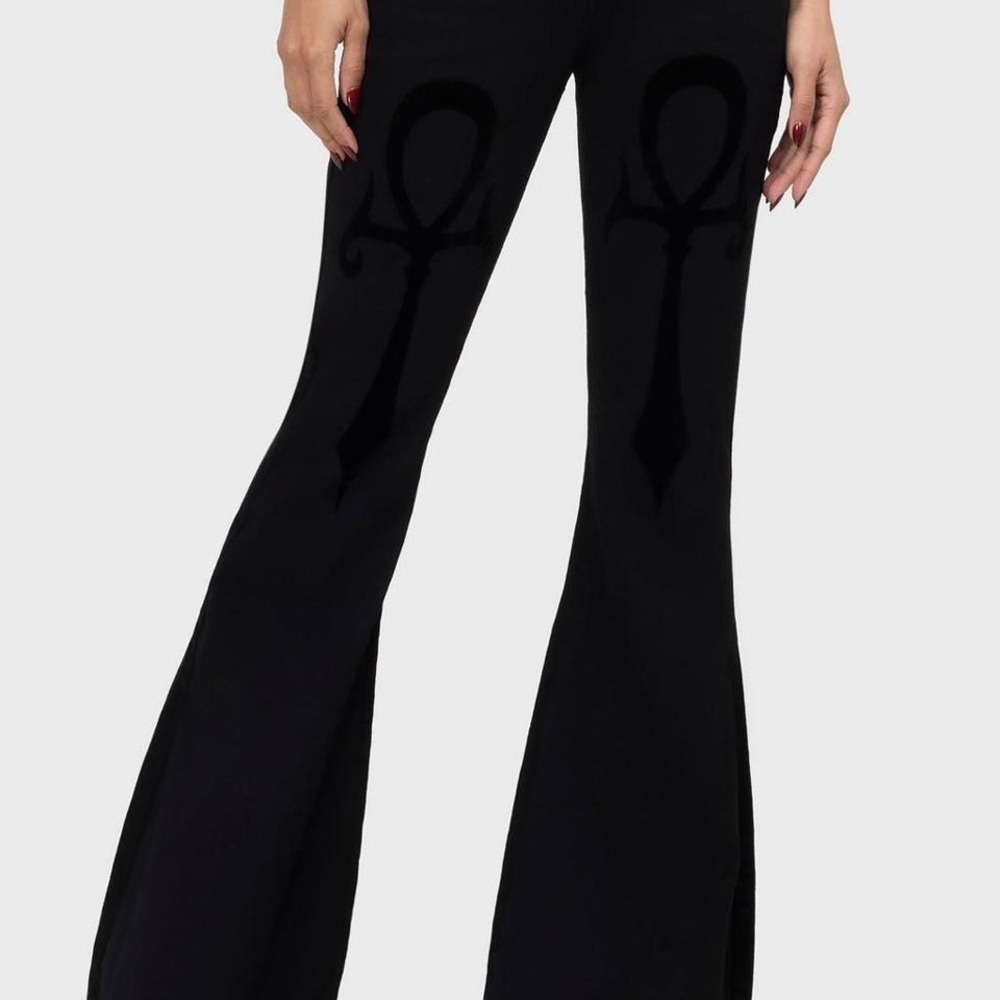 Killstar Umbral Lock flares ankh goth grunge pants